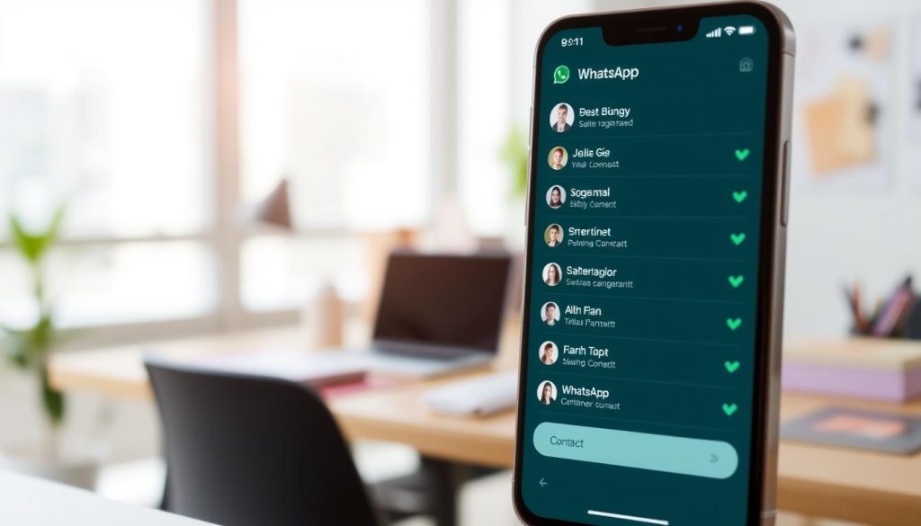 Gestão de contatos no WhatsApp