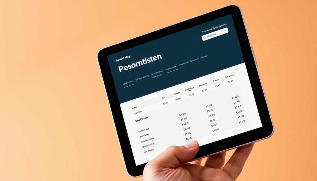 personalização de orçamentos