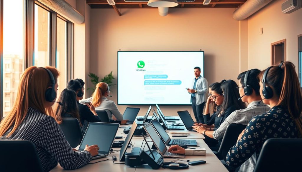 treinamento de atendentes no WhatsApp